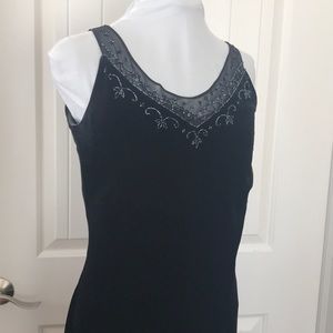 Formal Black Velvet Beaded Gown